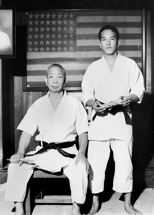 Student performing a self-defense technique during training.